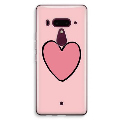 Hartje: HTC U12+ Transparant Hoesje