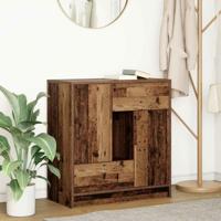 Dressoir met lades en deuren 70,5x34x74,5 cm oud hout