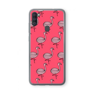 Flamingo: Samsung Galaxy A11 Transparant Hoesje