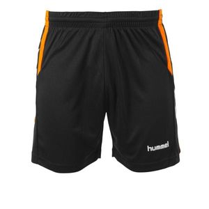 Hummel 120002 Aarhus Shorts - Black-Shocking Orange - XL