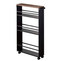 Yamazaki Slim trolley with grip - Tower - black