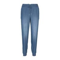 Tom Tailor Denim high waist tapered fit broek blauw - thumbnail