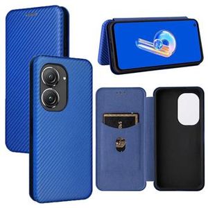 Asus Zenfone 9 Flip Case - Koolstofvezel - Blauw