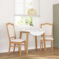Eetkamerstoelen met kussens 2 stuks massief hout rubber Eetkamerstoelen met kussens 2 stuks massief hout rubber