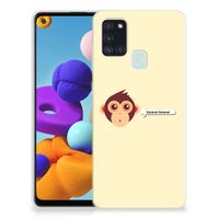 Samsung Galaxy A21s Telefoonhoesje met Naam Monkey