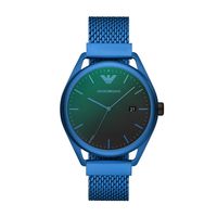 Horlogeband Armani AR11328 Aluminium Blauw 20mm - thumbnail