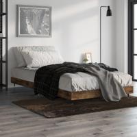 Bedframe zonder matras hout gerookt eikenkleurig 90x190 cm - thumbnail