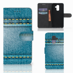 Samsung Galaxy A6 Plus 2018 Wallet Case met Pasjes Jeans