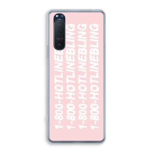 Hotline bling pink: Sony Xperia 5 II Transparant Hoesje