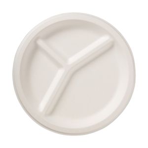 Verdeelborden bagasse - ø22.5 cm - set van 8