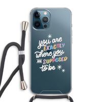 Right Place: iPhone 12 Pro Max Transparant Hoesje met koord
