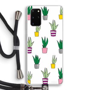 Sanseveria: Samsung Galaxy S20 Plus Transparant Hoesje met koord