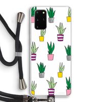 Sanseveria: Samsung Galaxy S20 Plus Transparant Hoesje met koord