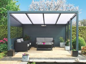 Tijdelijk 15% korting | Verasol Profiline aluminium veranda 400x250 cm polycarbonaatdak Aluminium Verasol