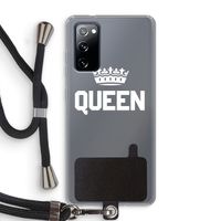 Queen zwart: Samsung Galaxy S20 FE / S20 FE 5G Transparant Hoesje met koord