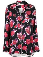 Marni chemise à roses imprimées - Noir