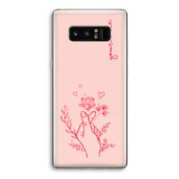 Giving Flowers: Samsung Galaxy Note 8 Transparant Hoesje - thumbnail