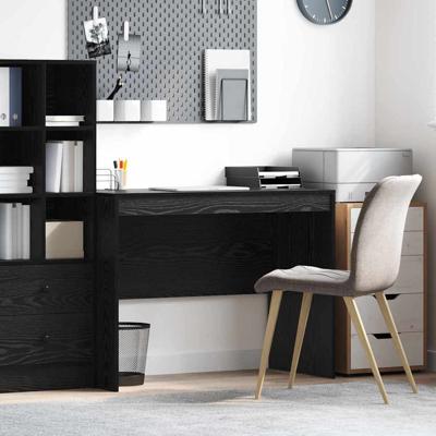 Bureau Zwart eiken 100 x 50 x 76 cm Bewerkt hout