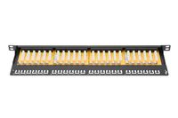 Digitus DN-91624U-SL-SH 24 poorten Netwerkpatchpaneel 483 mm (19) CAT 6 0.5 HE Zwart - thumbnail