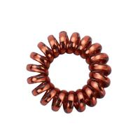 10 stuks Multicolor elastisch haar bands spiraalvorm paardenstaart haar banden rubber band haar kabel telefoon Draadhaar accessoires (koffie)