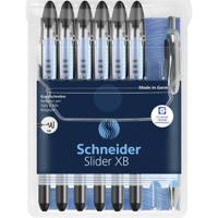 Schneider Schreibgeräte 1 stuk(s) Kugelschreiber Slider Basic XB Rave 6er Etui + Slider Rave XB schwarz 151276 Balpen N/A