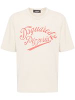 DSQUARED2 t-shirt en coton mélangé à logo imprimé - Tons neutres - thumbnail