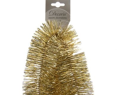 Lametta Slinger guirlande glans 75mmx2.7m licht goud - Ksd