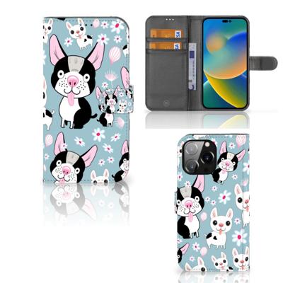 iPhone 14 Pro Max | Telefoonhoesje | Met pasjeshouder | Hondjes