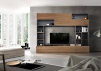 Benvenuto Design Pratiko TV wandmeubel Oxid Grijs/Eiken
