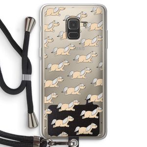 Ponys: Samsung Galaxy A8 (2018) Transparant Hoesje met koord