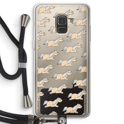 Ponys: Samsung Galaxy A8 (2018) Transparant Hoesje met koord