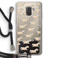 Ponys: Samsung Galaxy A8 (2018) Transparant Hoesje met koord