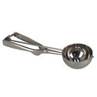 IJsschep/ijslepel voor 7 cm scoops - zilver - 24 cm - RVS