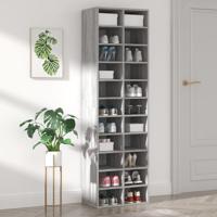 Schoenenkast 54x34x183 cm bewerkt hout grijs sonoma eikenkleur