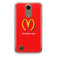 I'm lovin' you: LG K10 (2017) Transparant Hoesje