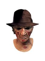 A Nightmare On Elm Street Deluxe Latex Mask with Hat Freddy Krueger - thumbnail