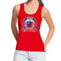 Rood Kort en Pittig team tanktop / mouwloos shirt dame