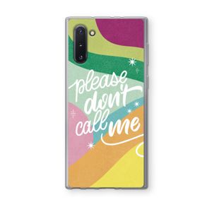 Don't call: Samsung Galaxy Note 10 Transparant Hoesje