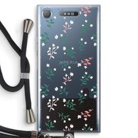 Small white flowers: Sony Xperia XZ1 Transparant Hoesje met koord