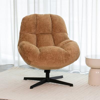 LABEL51 Draaifauteuil 'Huxley' Elite stof, kleur Cognac
