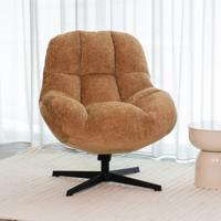 LABEL51 Draaifauteuil 'Huxley' Elite stof, kleur Cognac