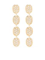 Marco Bicego boucles d'oreilles pendantes en or 18ct pavées de diamants - thumbnail