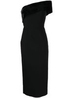 Roland Mouret robe mi-longue à coupe asymétrique - Noir