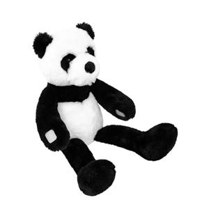 Knuffeldier Panda - zachte pluche stof - fluffy knuffels - zwart/wit - 35 cm