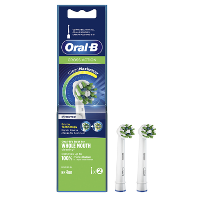 Oral-B Cross Action 2 stuks - CleanMaximiser opzetborstels
