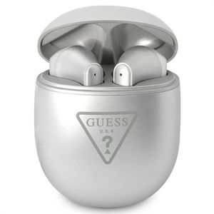 Guess GUTWST82TRS Triangle Logo TWS Oortelefoon - Zilver