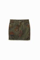 Minirok met gebloemde camouflage - GREEN - 36