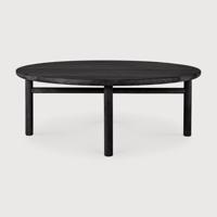Ethnicraft Ronde Outdoor Salontafel 'Quatro' Teakhout, 95cm, kleur Zwart