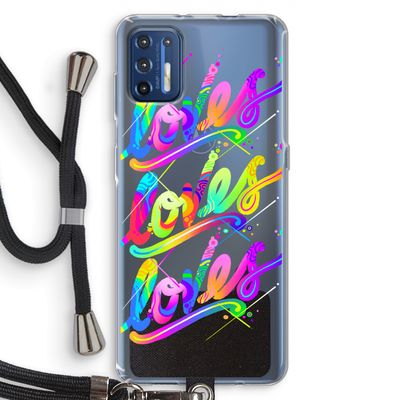 Loves: Motorola Moto G9 Plus Transparant Hoesje met koord
