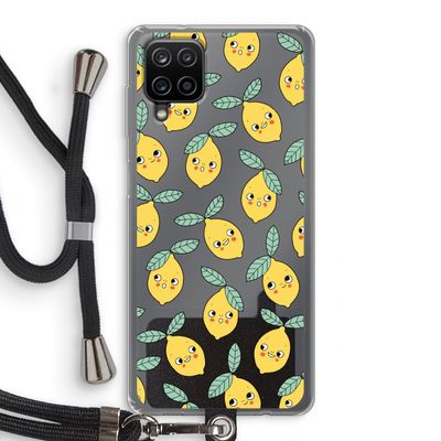 Citroenen: Samsung Galaxy A12 Transparant Hoesje met koord